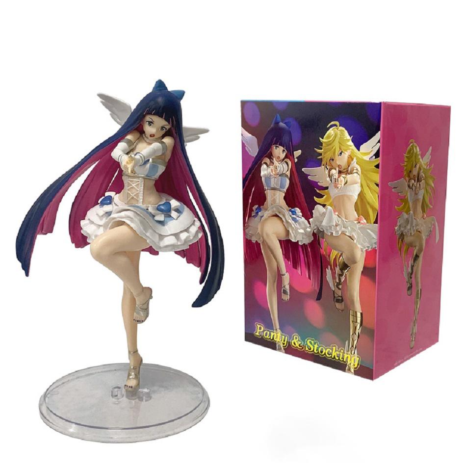 20cm Panty  Stocking with Garterbelt Anime Figure Panty·Anarchy Action Figure Cute Stocking·Anarchy Figurine PVC Collection Toy