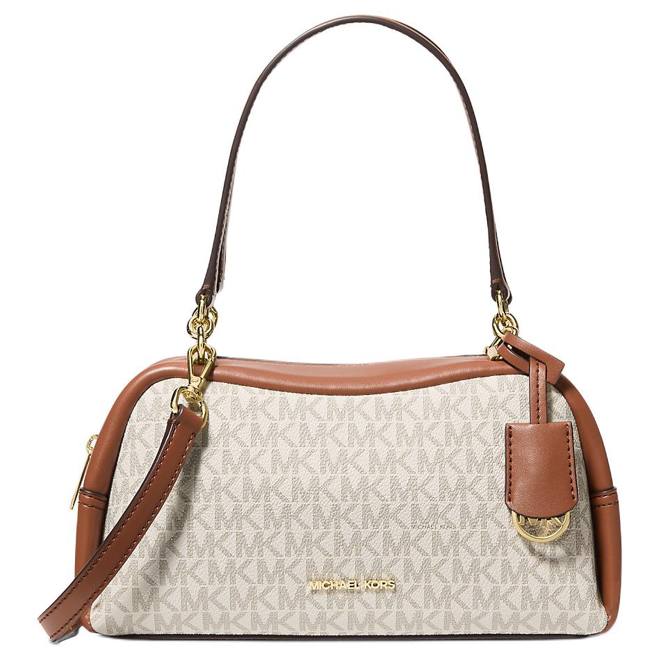 Michael Kors Cecily Logo Print Canvas Shoulder Bag Small Women bags Vanilla 35F5G8CL1B-VANILLA Basic Set (Bag)
