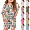Patriotisches Kinderoutfit - Kurzarm & Shorts 2-teiliges Set für Mädchen Ostertag