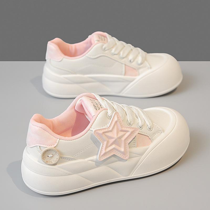 Niche original board shoes women's 2025 new spring and autumn platform white shoes versatile casual bread shoes ins tide