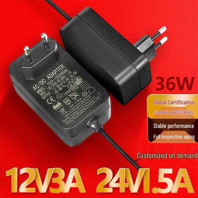 12V 3A Netzteil für US-Standard-Nagellampen, Epiliergeräte, Schönheitsinstrumente, Massagegeräte und Kleingeräte.