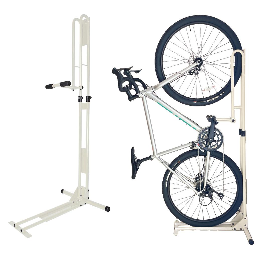 Cycle Locker Vertical Road Bike Pedal Fixed Bicycle Stand Crank Stopper Stand WHITE CS-650