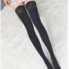 80D Velvet Leg Warmers Women Sexy Lace Top Silicone Hold Up Thigh High Stockings Elastic Nylon Medias  Lingerie