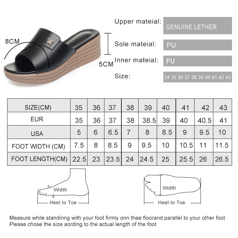 Fashion AIYUQI Women Slippers Platform Large Size 41 42 43 New 2025 Summer Outerwear Slippers Women Wedge Genuine Leather Slippers Women