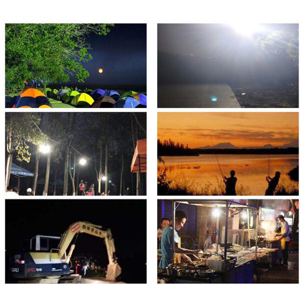 USB dobíjecí nouzová žárovka, vodotěsná LED závěsná lampa, přenosné kempingové světlo 20 120W