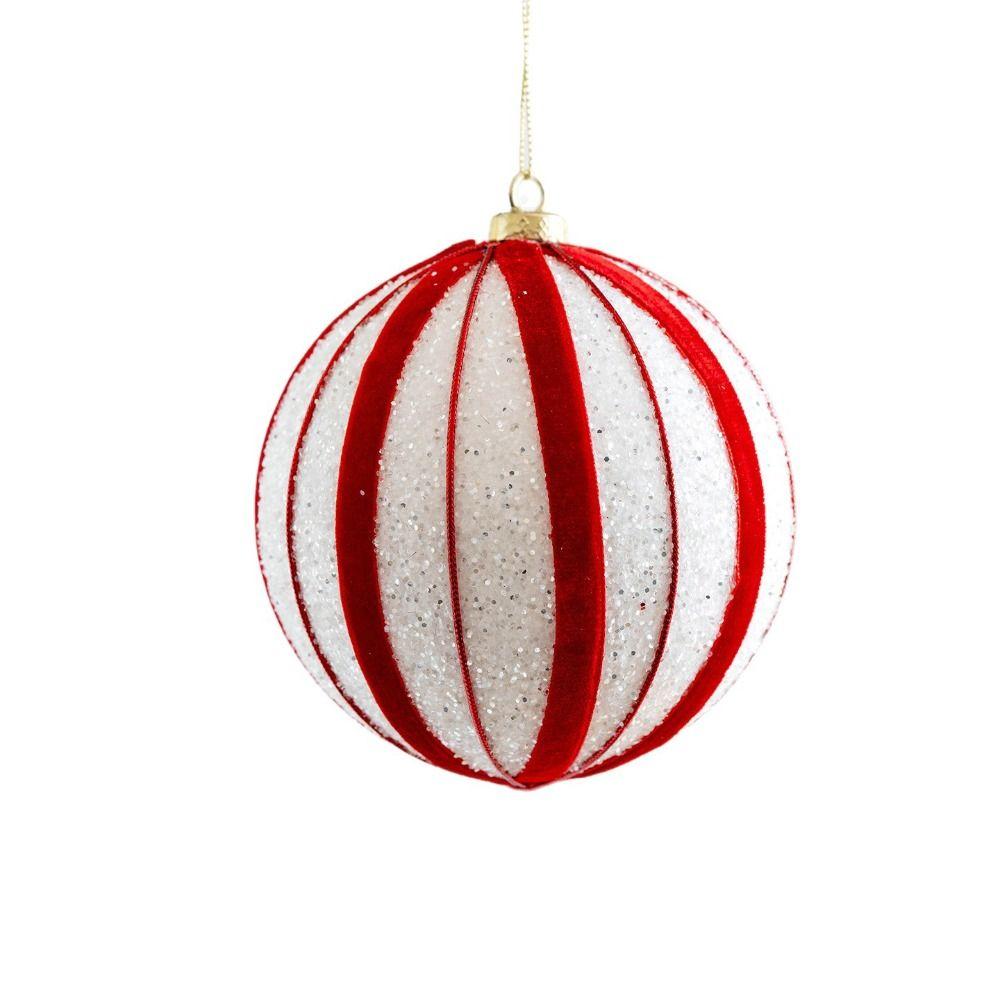Foam Christmas Pendants Red&White Flannel Tree Ornaments New Christmas Hot Air Balloon  Xmas