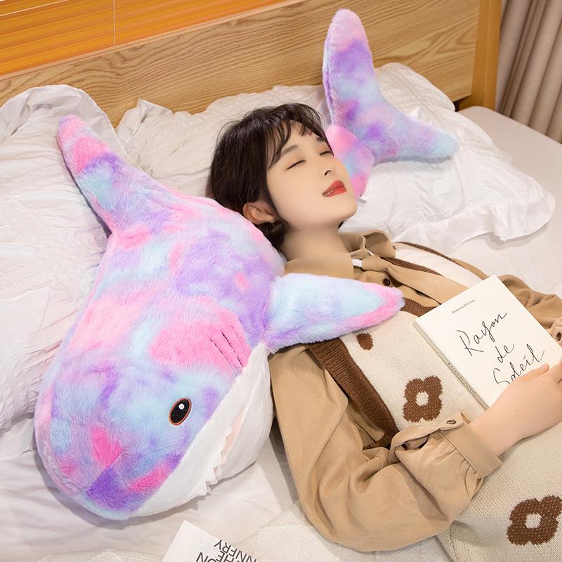 Non-Toxic Plush Whale Soft Toy Stuffed Colorful Shark Plushie Aquatic Animals Doll Huggable Ocean Plush Toy