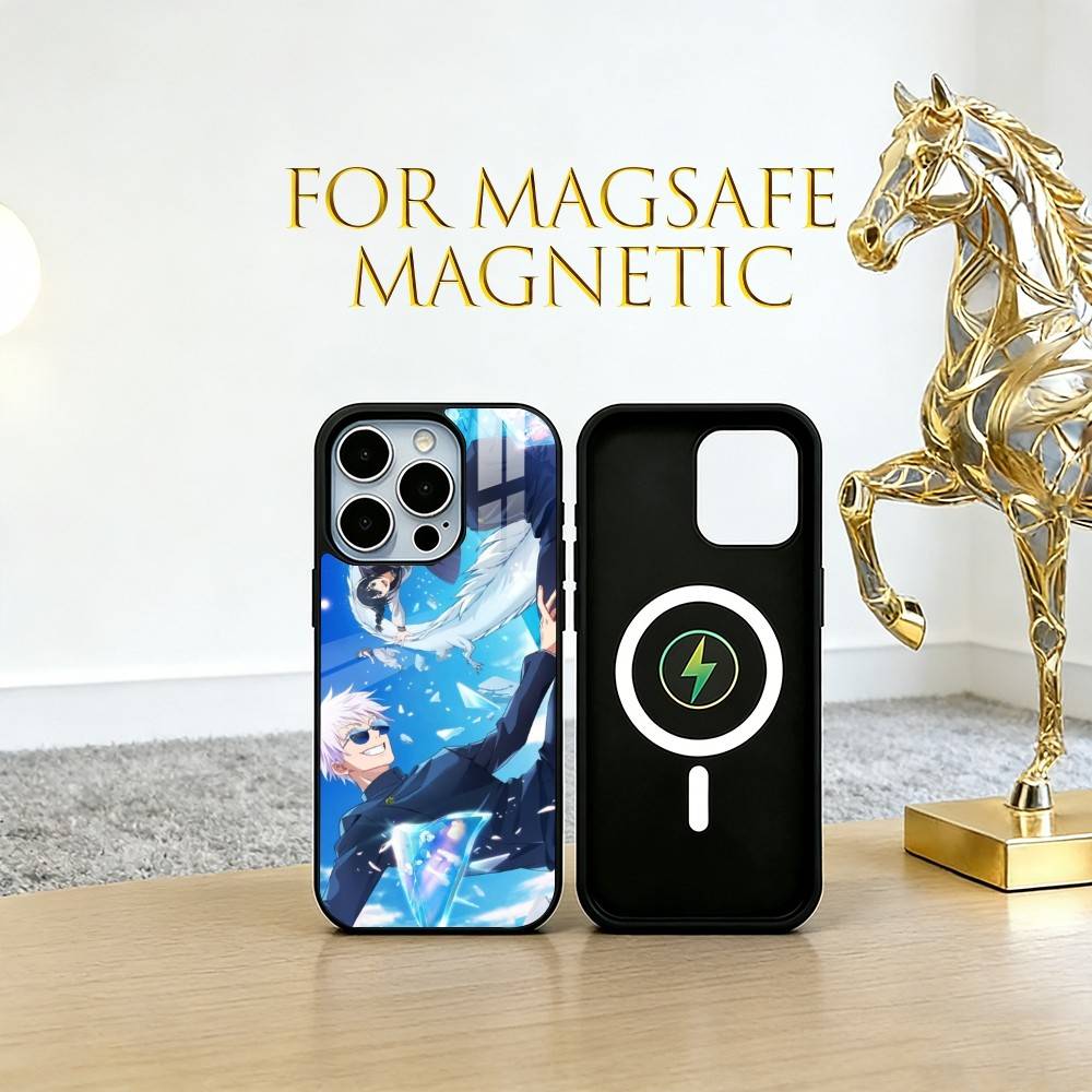 Jujutsu Kaisen Group Photo Phone Case For iPhone17,16,15,14,13,12,11 Plus,Pro Magnetic For Magsafe Wireless Charging