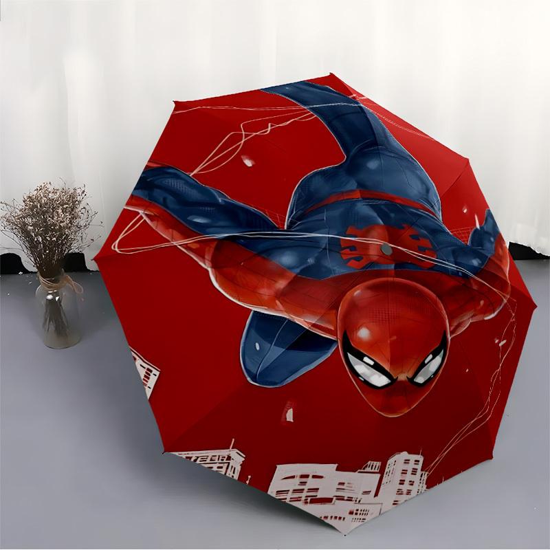 1pc Spider-Man Automatic Folding Umbrella, 8 Ribs for All-Season Use, Portable for Travel & Outdoor Activities 008