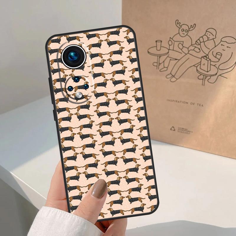 Cute Dachshund Sausage Dog For Honor Magic 8 5 6 7 Pro Case For Honor 400 200 Lite 50 70 90 X8c X8b X9a X9b X9c X9d Win