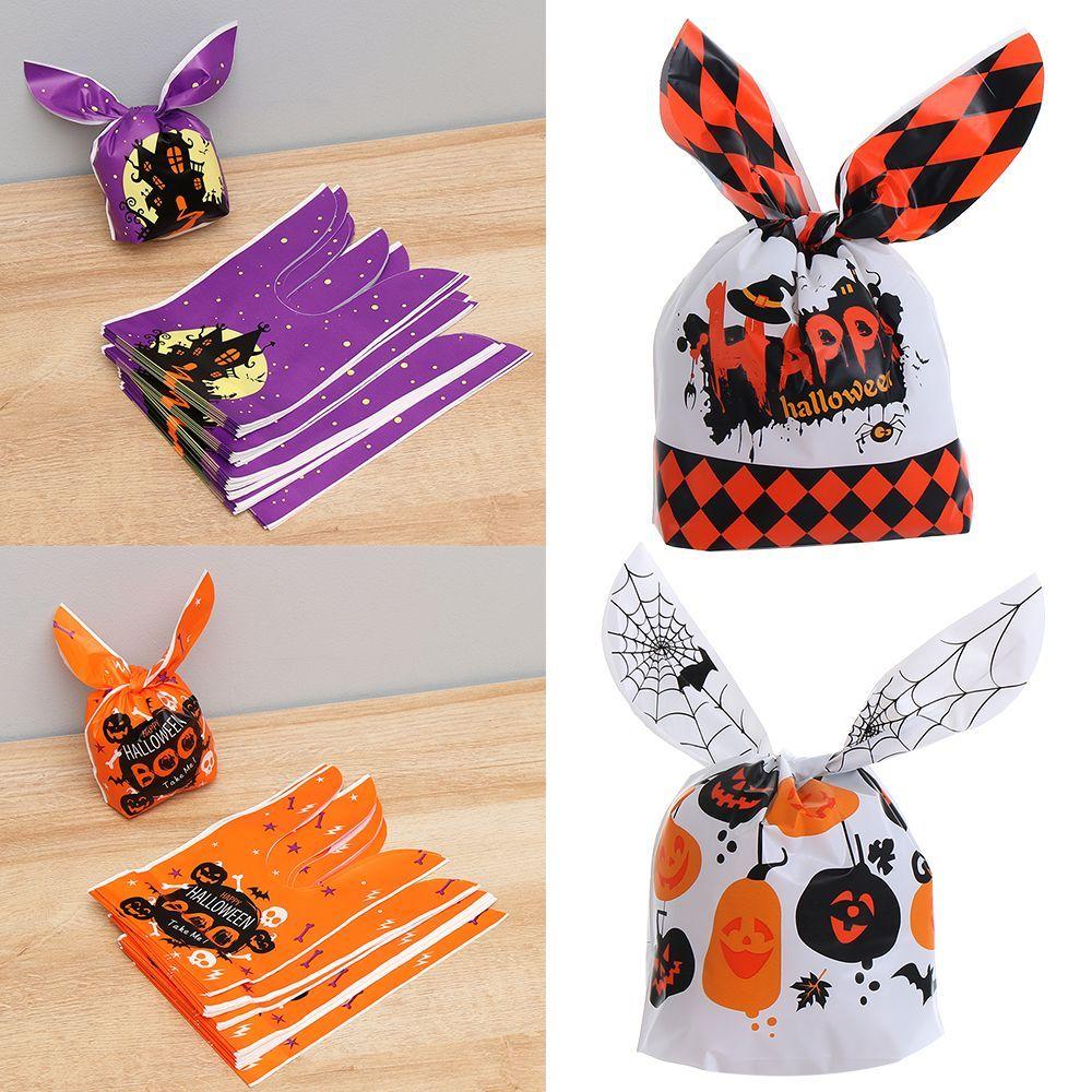 Party Supplies Halloween Decoration Cookie Bag Baking Packaging Rabbit Ear Halloween Candy Bags