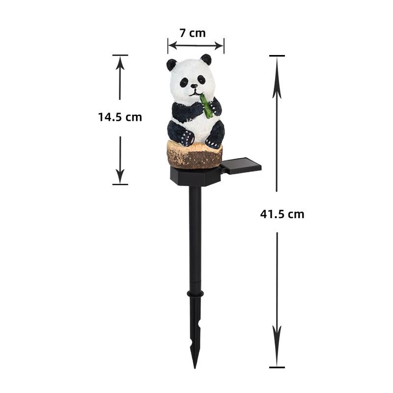 Outdoor Solar Resin Panda Garden Light