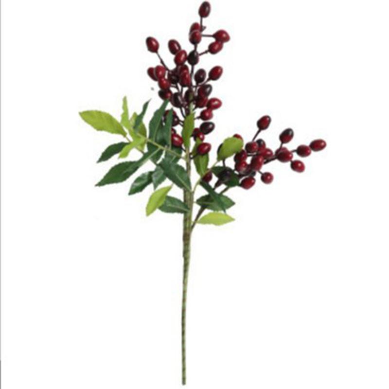 Berries, Olives, Beans, Christmas Artificial Flowers, Home Decoration, Flower Wall, Plant Wall, Fake Flower Photography Props