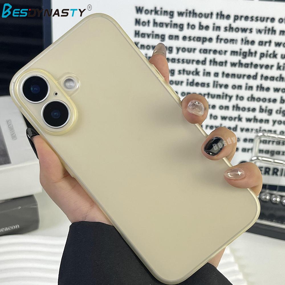 0.3mm Ultra Thin Matte Armor Translucent Case For iphone 16 Pro Max 16 Pro TPU Silicone Soft Cover 16 Color Funda 16 Plus