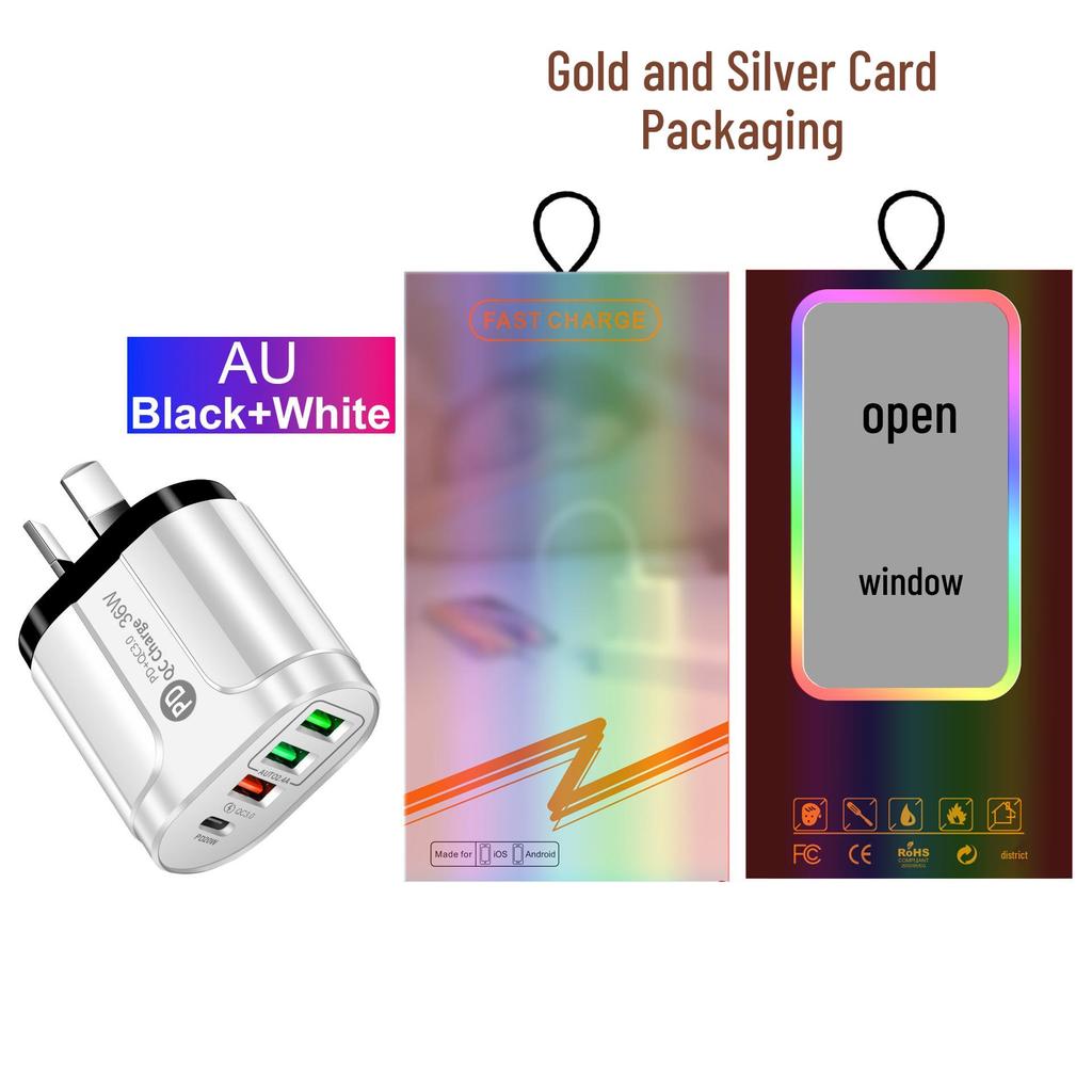 US/EU/UK 20W Fast Charging Phone Charger with USB & PD Ports