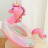 Glitter Rainbow Unicorn Inflatable Swim Ring Seat