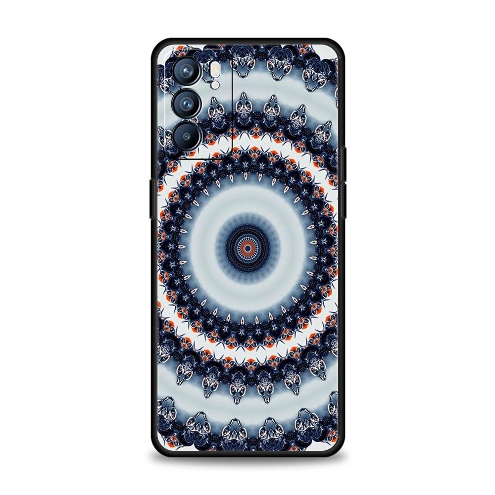 Retro Circular Totem Design Phone Case For Oppo A17 A31 A54 A57 A78 A79 A98 Find X5 X6 Reno 6 7 8 10 11 12 13 F Pro 5G Soft TPU
