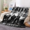 1PC Famous rock band Print FlAannel Blanket, High quality Comfortable for All Seasons, Home Decor, Warmth and Comfort