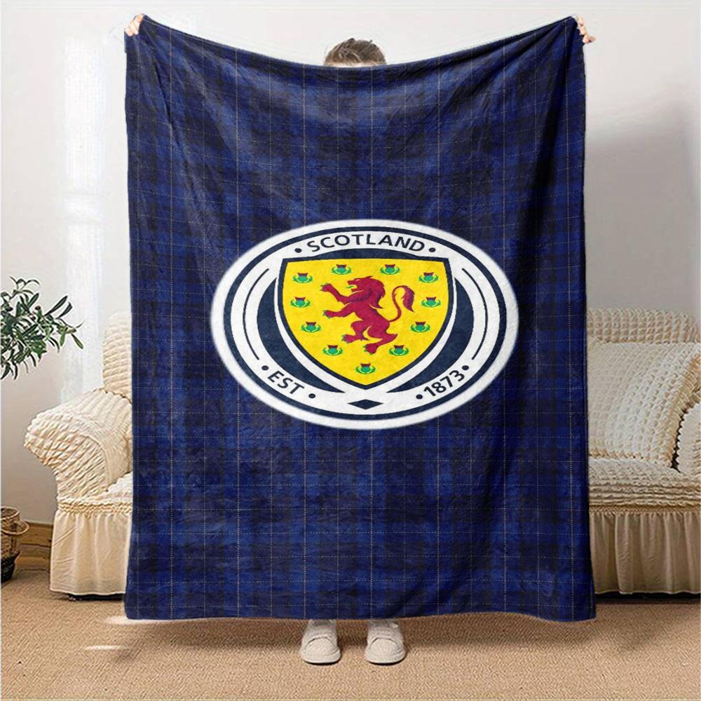 Scotland Print Flannel Blanket High Quality Warm Comfortable Cover for All Seasons Perfect for Gifts Home Decor