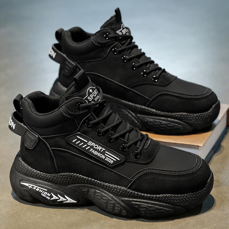 

Мужские высокие ботинки осень новые британские ретро трудовые страховочные рабочие ботинки Мартин уличные спортивные и для отдыха увеличивающие рост кроссовки для папы 44