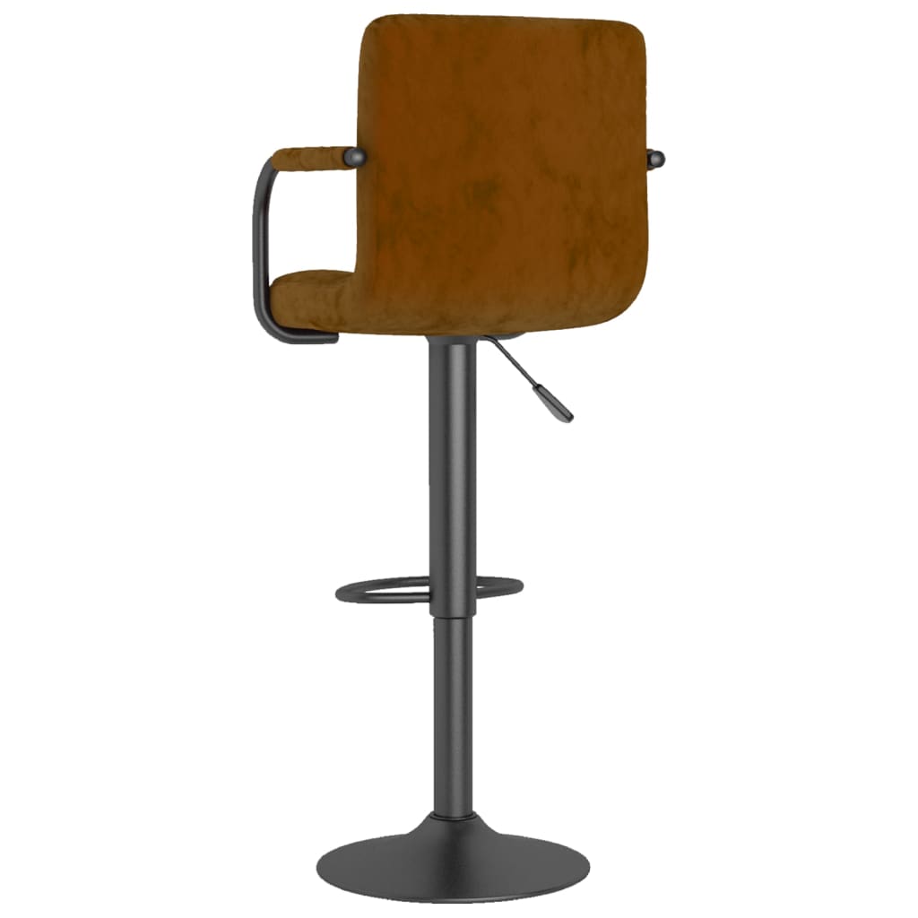 Brown Velvet Bar Stool