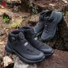 Men Hiking Boot Anti Splash Water Outdoor Sneakers Rotating Button Hiking Shoes  Comfort High-Top Trekking Walking Shoes Non-Slip Warm Suitable