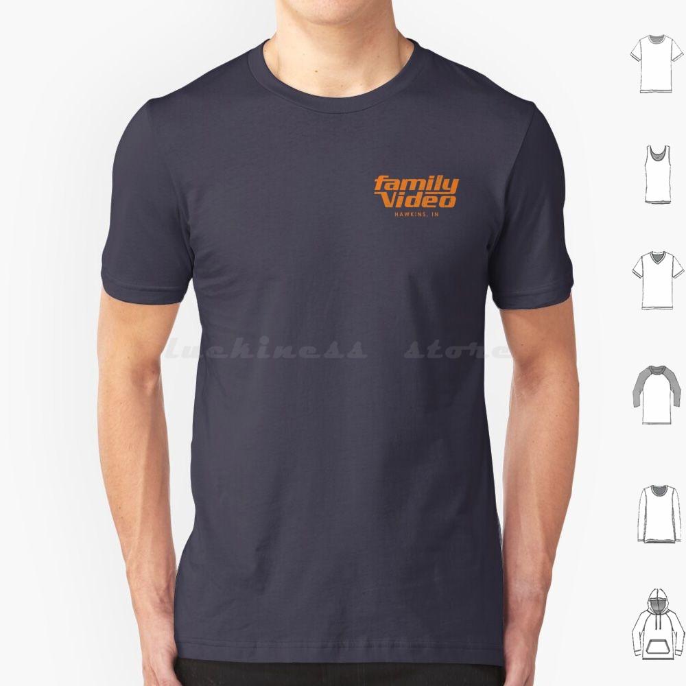 Family Video Hawkins In T Shirt Big Size 100 Cotton Eleven Mileven Millie Bobby Brown Finn Wolfhard Lucas Dustin Steve
