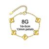 13MM Titanium Steel Four-leaf Clover Bracelet Small Fresh Fashion Petals 18K Does Not Lose Color Ladies Bracelet