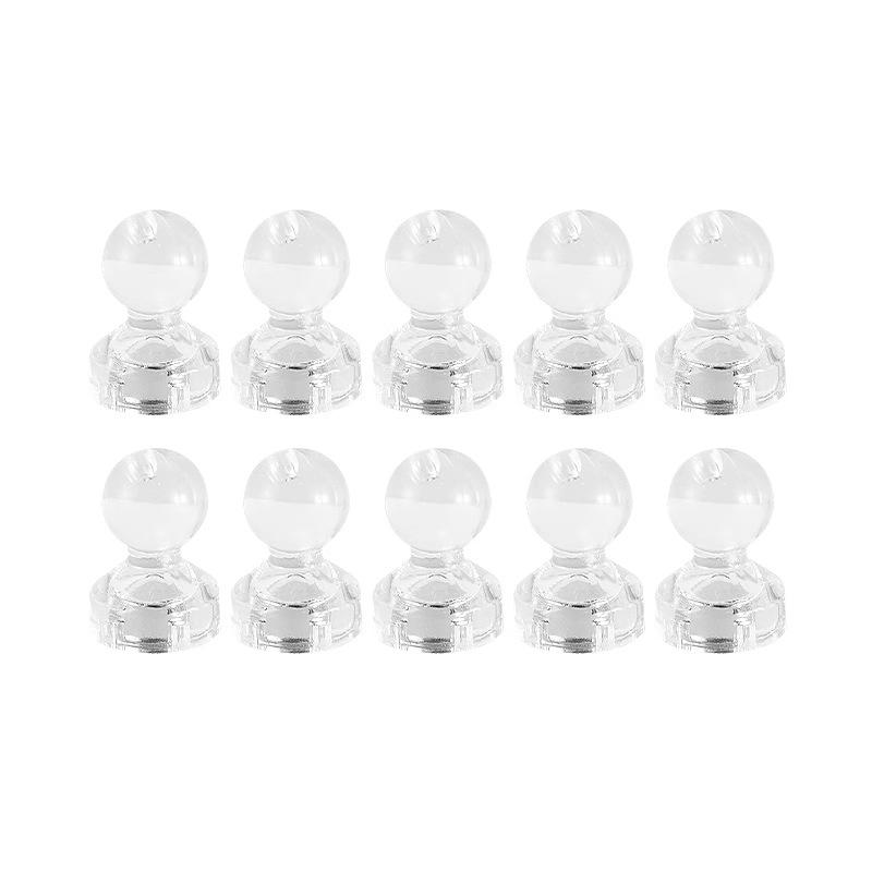 Clear Acrylic Magnetic Push Pins for Fridge & Bulletin Boards