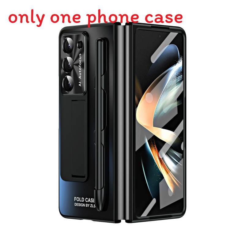 For Samsung Galaxy Z Fold 5 Trendy Pc Case With Stand And Pen Clip For Fashionforward And Practical Use