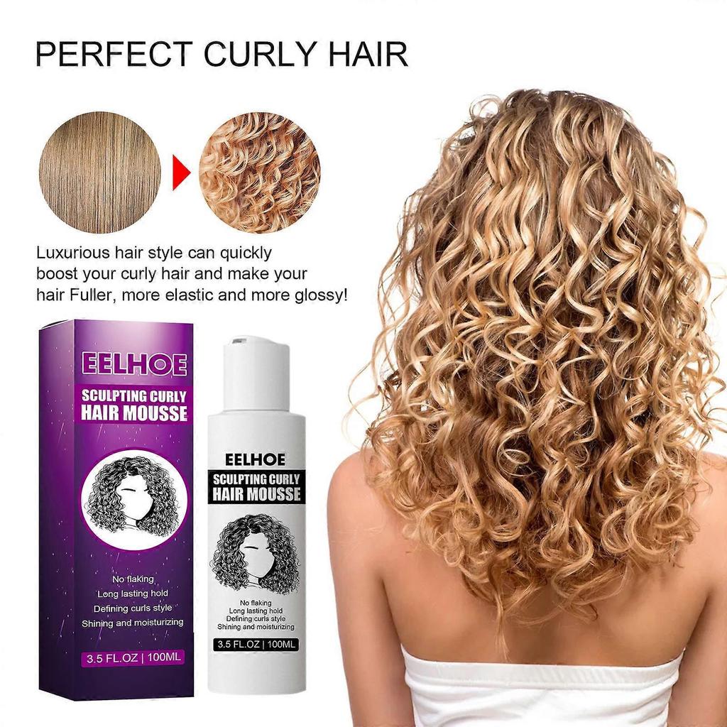 Curl Boost Cream Sculpting Curly Hair Mousse Moisturize Hair Conditioners Curl Enhancer for Women Curly Hair Styling