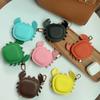 Cartoon Crab Coin Purse Keychain Zipper Small Purse Crab PU Leather Pendant Backpack Hanger Cute Earphone Bag Outdoor