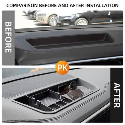 Per Volkswagen Teramont Atlas 2018 - 2025 LHD Organizzatore Scatola Portaoggetti Cruscotto Vassoio Console Centrale Porta Telefono Accessori