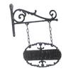 Hanging Iron Welcome Sign Plaque Durable Metal Wall Decoration for House Exterior Porch Bar Shop Door Plate