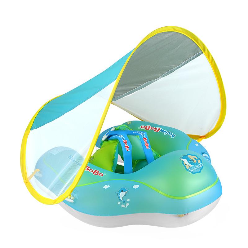 Swimbobo Children's Swim Ring with Sunshade - Baby Swimming Sports Protective Float