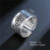 Silver Color Buddhist Ring for Women Tibetan Prayer Copper OM Mantra 7 Chakras Good Luck Women Ring