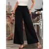 QICED Women's Fashion Casual Solid Color Print Pants & Capris