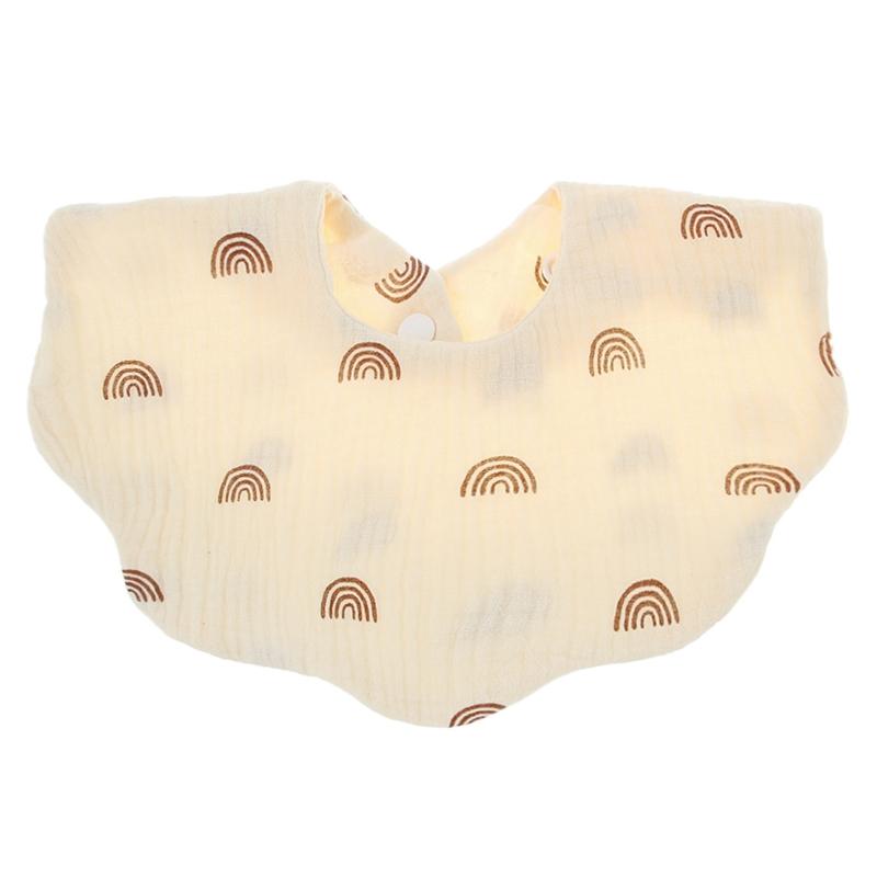 Baby Feeding Bib Bandana Burp Cloth Scarf Printed Soft Cotton Absorbent Saliva Towel Breathable Apron