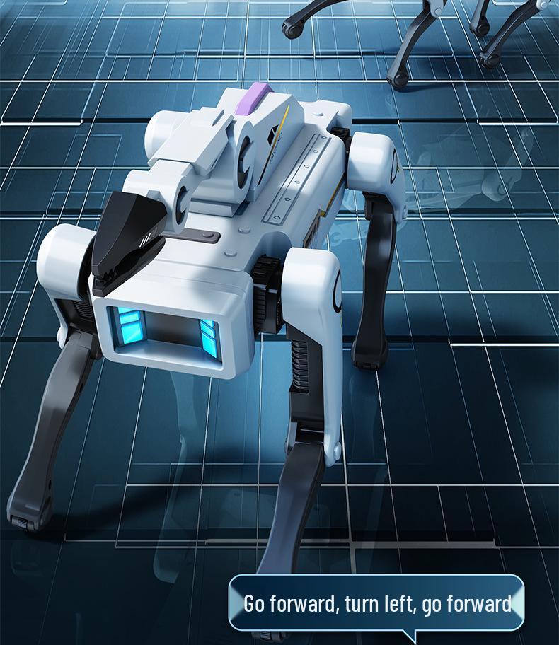 Smart AI Robot Dog with Voice Dialogue, Remote Control, Call Function, Item Pickup & Cannonball Shooter