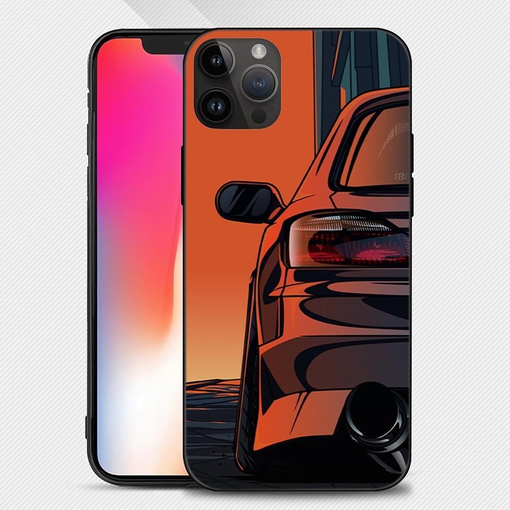 

Япония JDM спортивные автомобили комиксов чехол для телефона iphone15 14 13 12 11 Pro Max Mini X 7 8 мягкий чехол iPhoneXSMAX