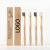Custom Stock Eco Kraft Bag 12000 Ultra Soft Nano Bristles Biodegradable Calabash Grip Bamboo Toothbrush Nano Toothbrush