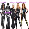 Plus Halloween Midnight Horror Vampire Skeleton Costume Long Fancy Dress Outfit For Spooky Events
