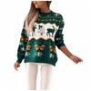 Women's Fashion Christmas Sweater Half Tall Neck Long Sleeve Sweater
