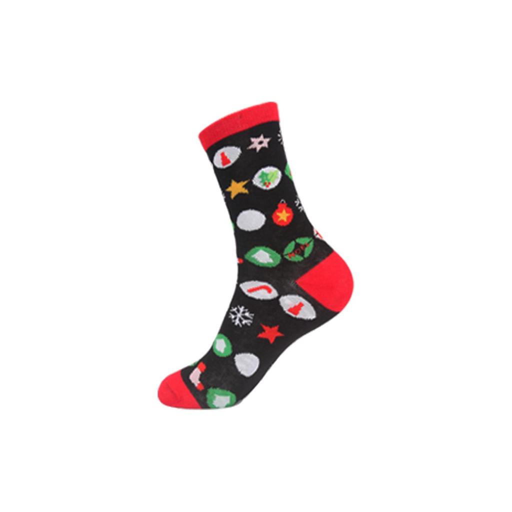 Autumn Santa & Reindeer Christmas Mid-Tube Cotton Socks for Men & Women - Trendy and Comfortable