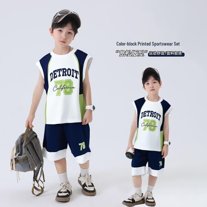 Boys  Summer Basketball Vest  Shorts Set 160