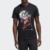 adidas T Shirts Men's Black Crew Neck Moderate Straight Fit FM4773