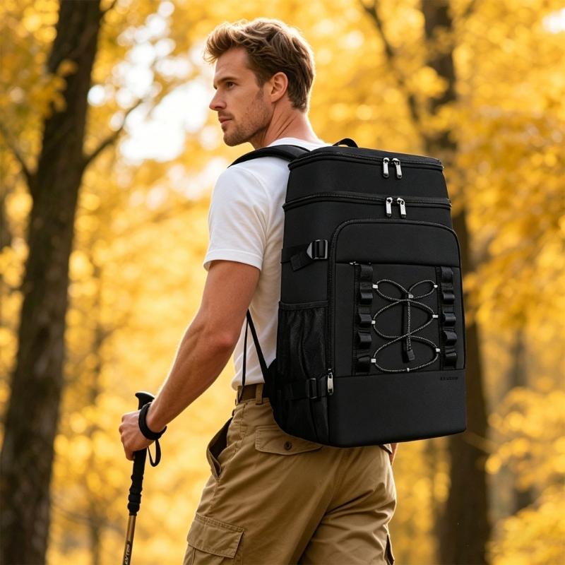 Spacious 40L Insulated Holder For Beach Outings Having Separate Storage Sections And Easy To Carry Design