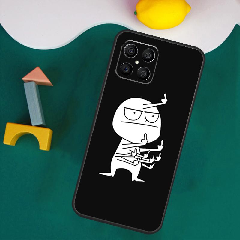 Funny Man Middle Finger Case For Honor Magic 7 Lite 5 6 Honor 200 Pro 50 70 90 Lite X9a X8a X8 X9 X8b X9c X9b Cover