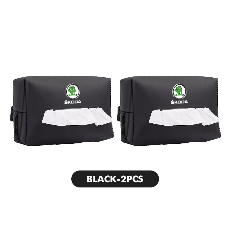 AAFO1 Car Styling Tissue Bag Armrest Box Paper Towel Interior Organizer Accessories For Skoda Fabia 1 2 Octavia A7 RS Superb Rapid