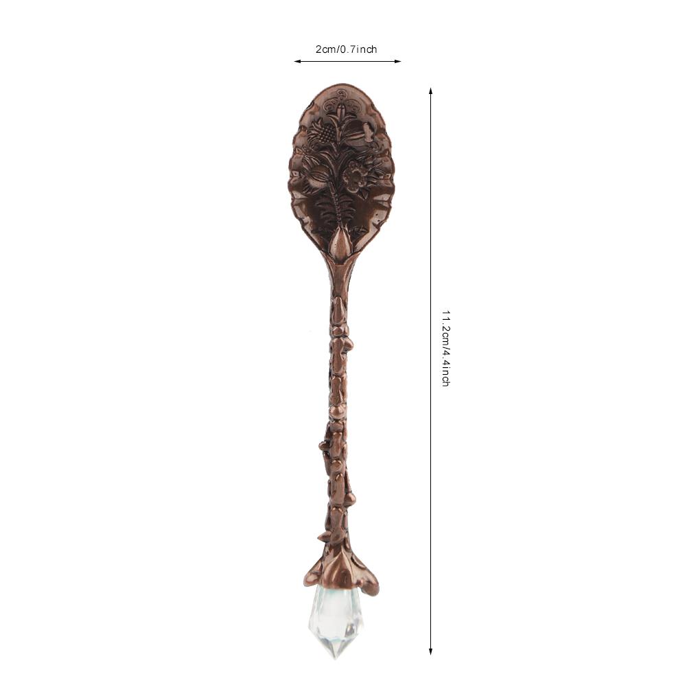 Head Vintage Pattern Shaped Coffee Spoon Dessert Spoon Dessert Scoop ;Red Bronze: